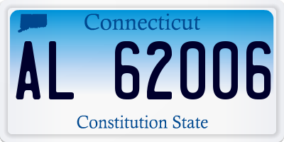 CT license plate AL62006
