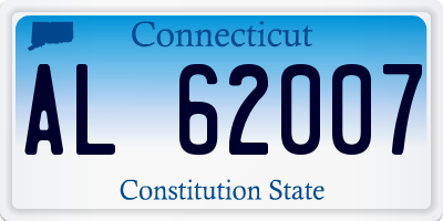 CT license plate AL62007