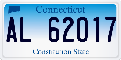 CT license plate AL62017