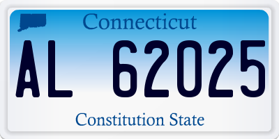 CT license plate AL62025