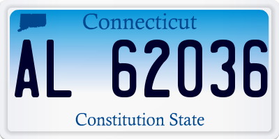 CT license plate AL62036