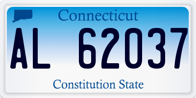 CT license plate AL62037