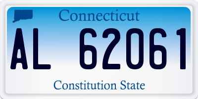 CT license plate AL62061