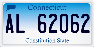 CT license plate AL62062