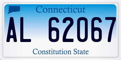 CT license plate AL62067