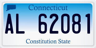 CT license plate AL62081