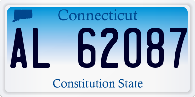 CT license plate AL62087