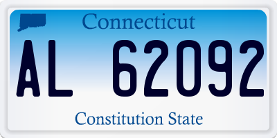 CT license plate AL62092