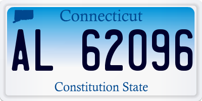 CT license plate AL62096
