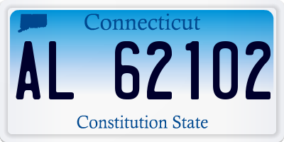CT license plate AL62102