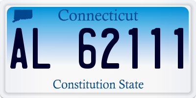 CT license plate AL62111