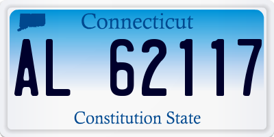 CT license plate AL62117
