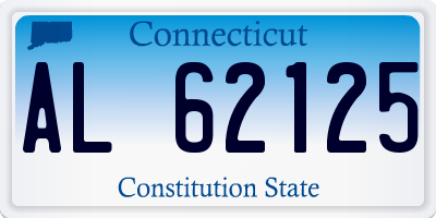 CT license plate AL62125