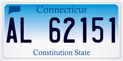 CT license plate AL62151