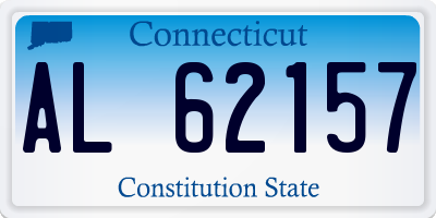 CT license plate AL62157