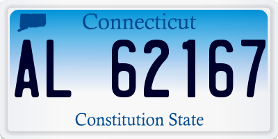 CT license plate AL62167