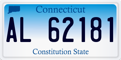CT license plate AL62181