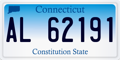 CT license plate AL62191