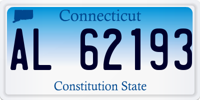 CT license plate AL62193
