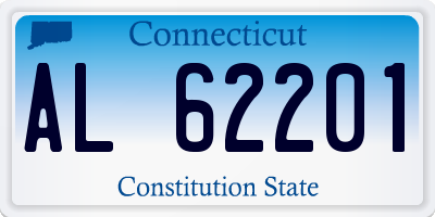 CT license plate AL62201