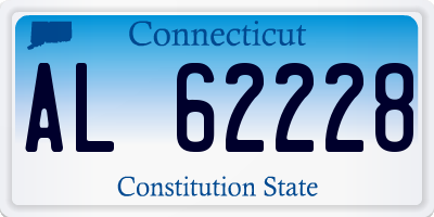CT license plate AL62228