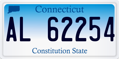 CT license plate AL62254