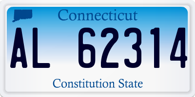 CT license plate AL62314