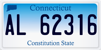 CT license plate AL62316