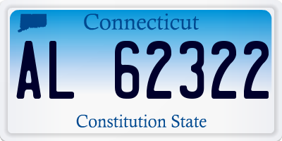 CT license plate AL62322