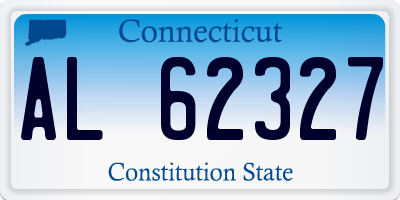 CT license plate AL62327