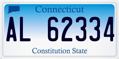 CT license plate AL62334
