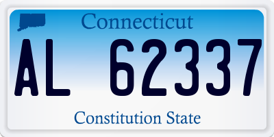 CT license plate AL62337