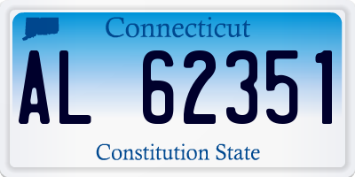 CT license plate AL62351