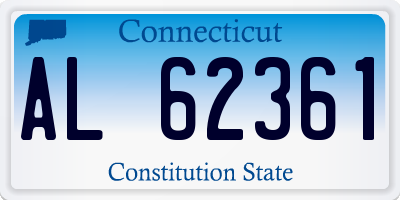 CT license plate AL62361