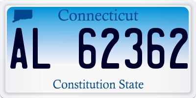 CT license plate AL62362