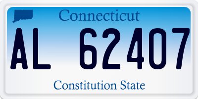 CT license plate AL62407