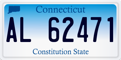 CT license plate AL62471