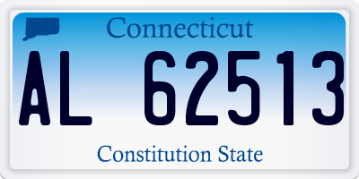 CT license plate AL62513