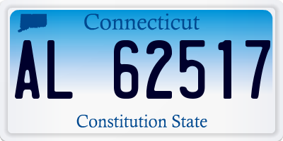 CT license plate AL62517