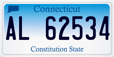 CT license plate AL62534
