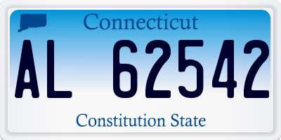 CT license plate AL62542