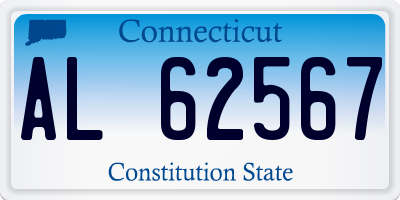 CT license plate AL62567