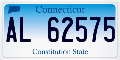 CT license plate AL62575