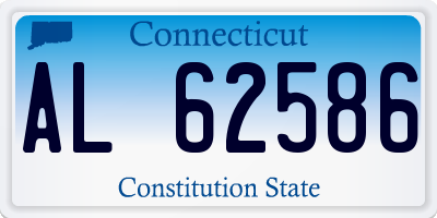 CT license plate AL62586