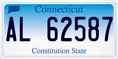 CT license plate AL62587