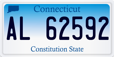 CT license plate AL62592