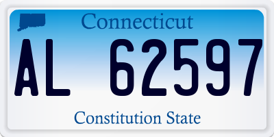 CT license plate AL62597