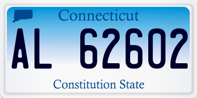 CT license plate AL62602