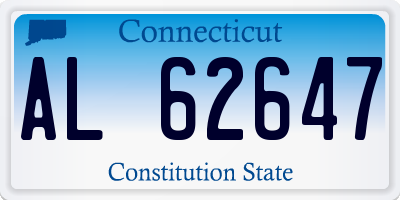 CT license plate AL62647