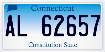CT license plate AL62657